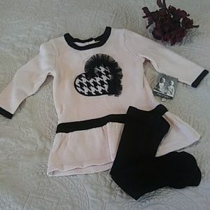 Piper & Posie Girl's Sweater Dress with Tights